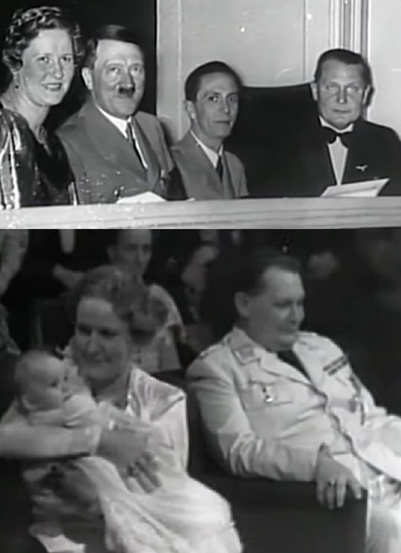 Emmy Sonnemann, Hitler, Goebbels e Goering e la donna con il figlio dopo l’inseminazione artificiale