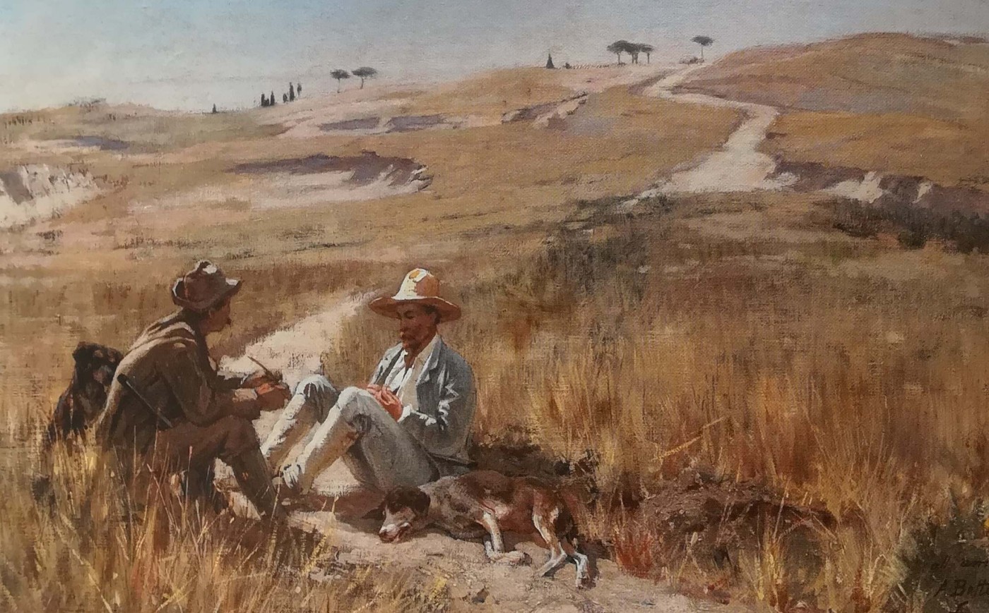 Sosta dei cacciatori - Eugenio Cecconi, 1888 circa