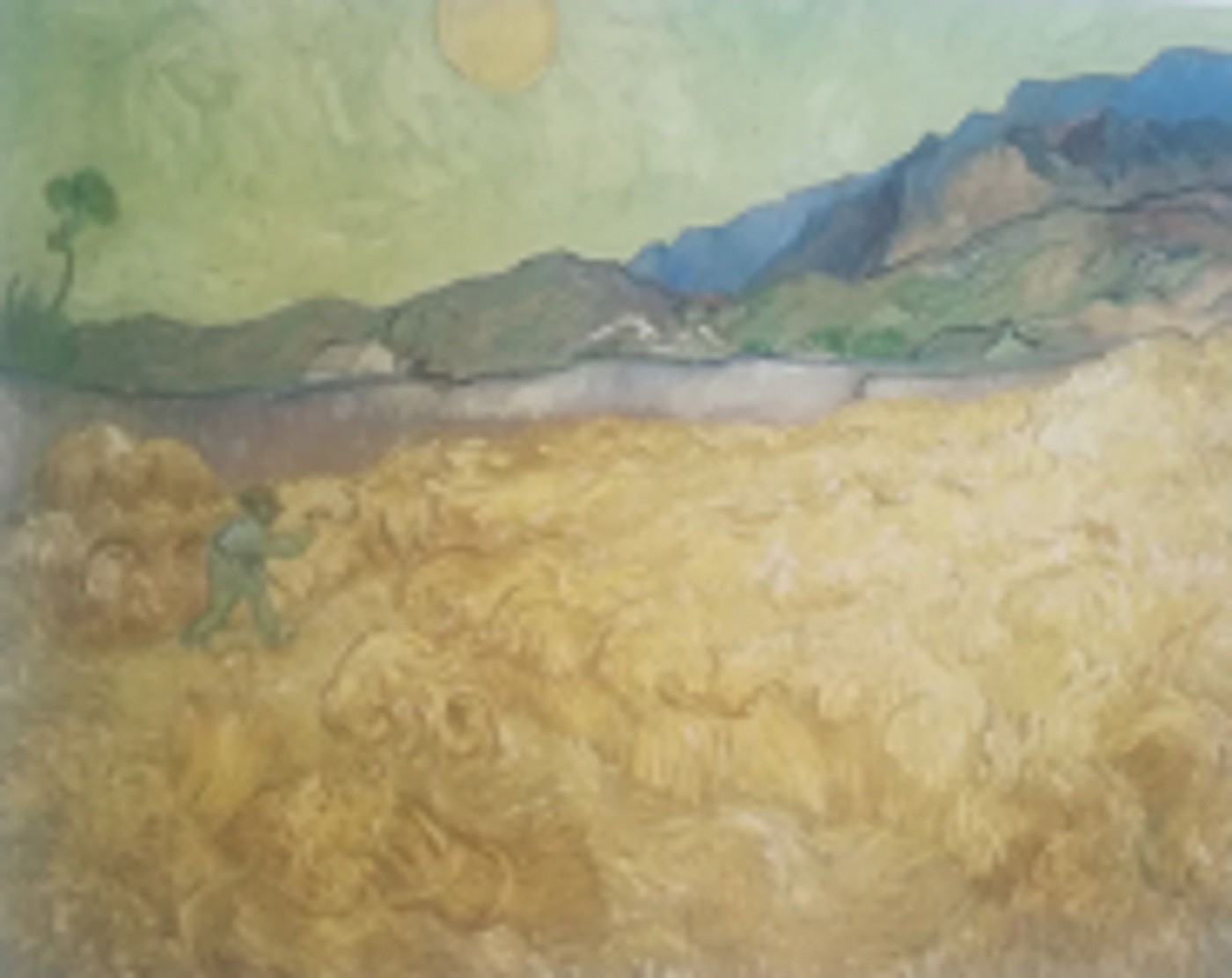 Campo di grano con mietitore - Van Gogh. Luglio 1889, Saint-Rémy