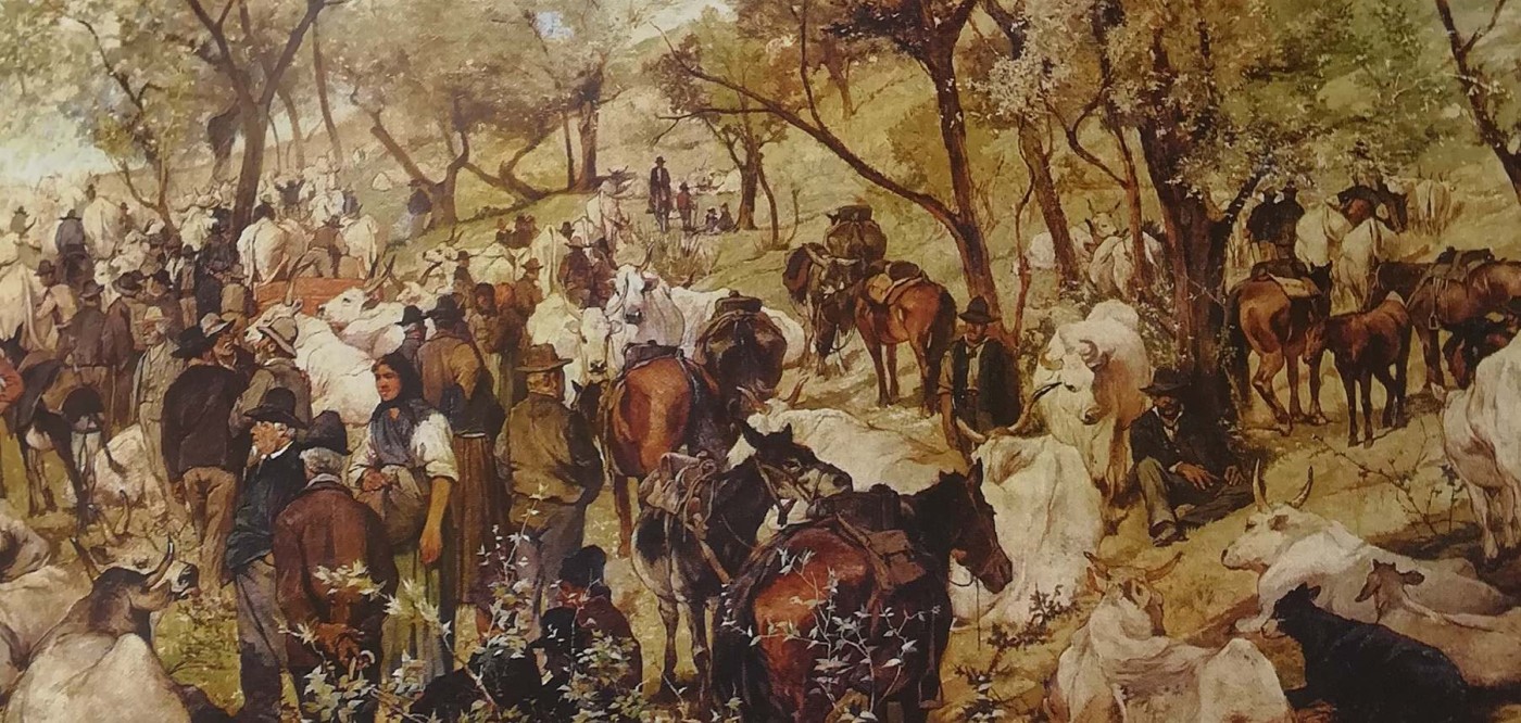 Giovanni Fattori - mercato a San Godenzo, 1882 