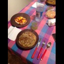 pasta e lenticchie e per secondo uova condite con pomodoro