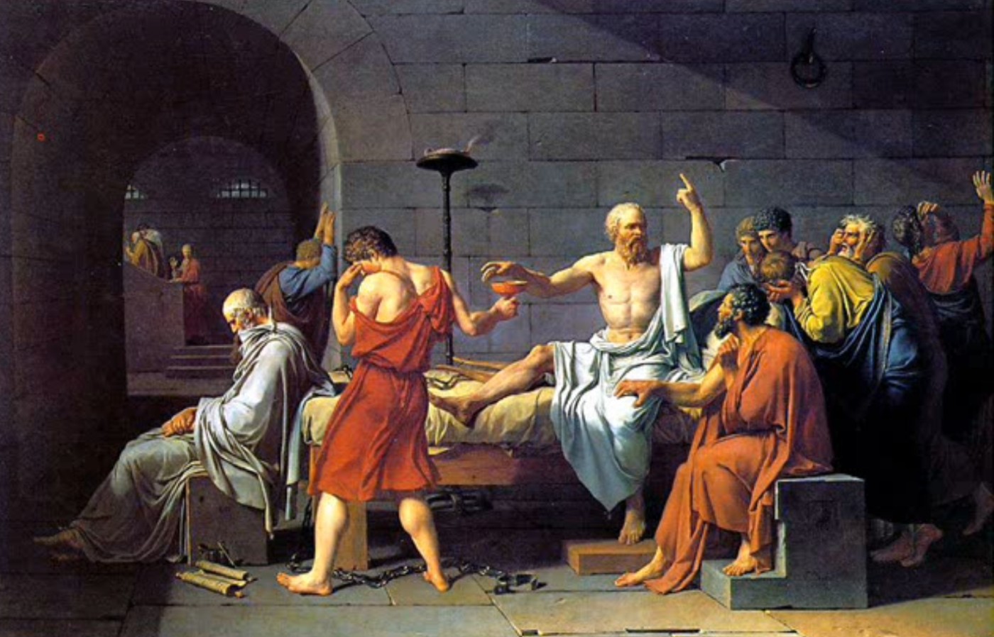 il dipinto: la morte di Socrate