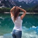 ammirando la purezza del paesaggio