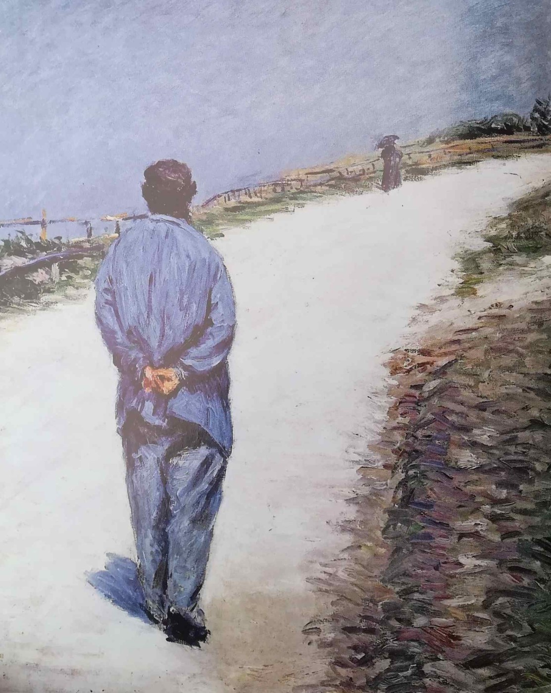 "Papà" Magloire sulla strada da saint-Clair a Etredat - Caillebotte, 1884