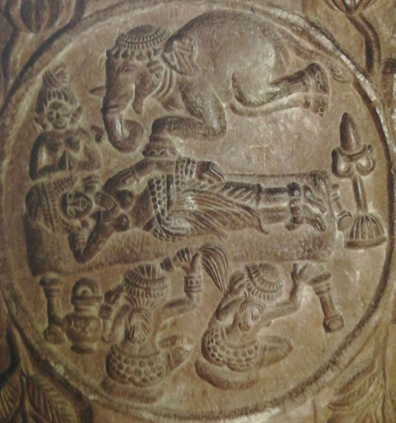 rappresentazione del concepimento del Buddha