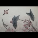 tre uccelli tra garofani - Katsushika Taito