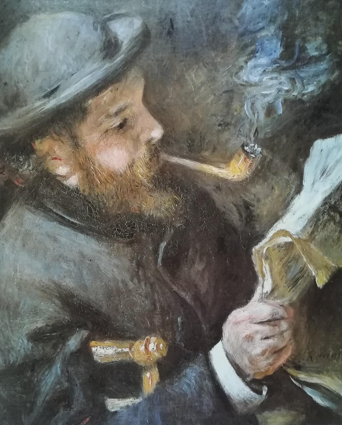 ritratto di Monet che legge - Renoir, 1872