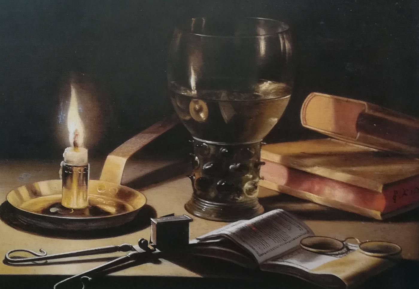 natura morta con candela - Pieter Claesz, 1627