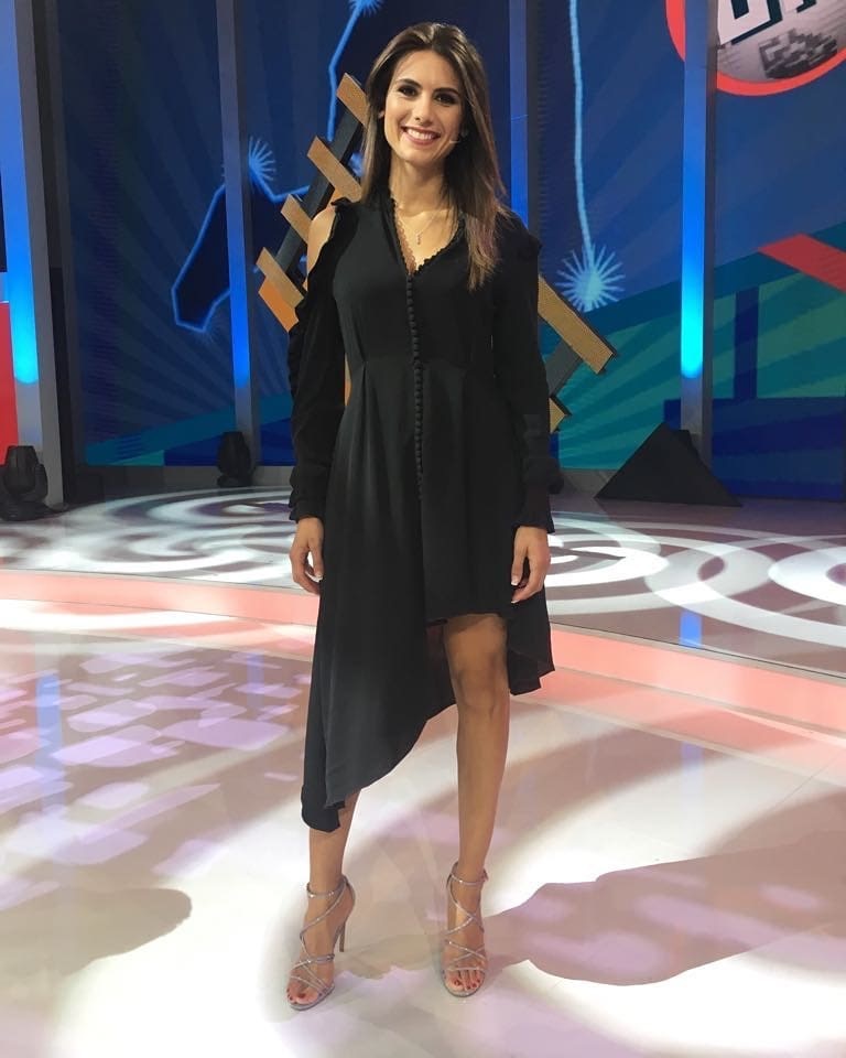 negli studi televisivi - Elena Tambini giornalista ex arbitro
