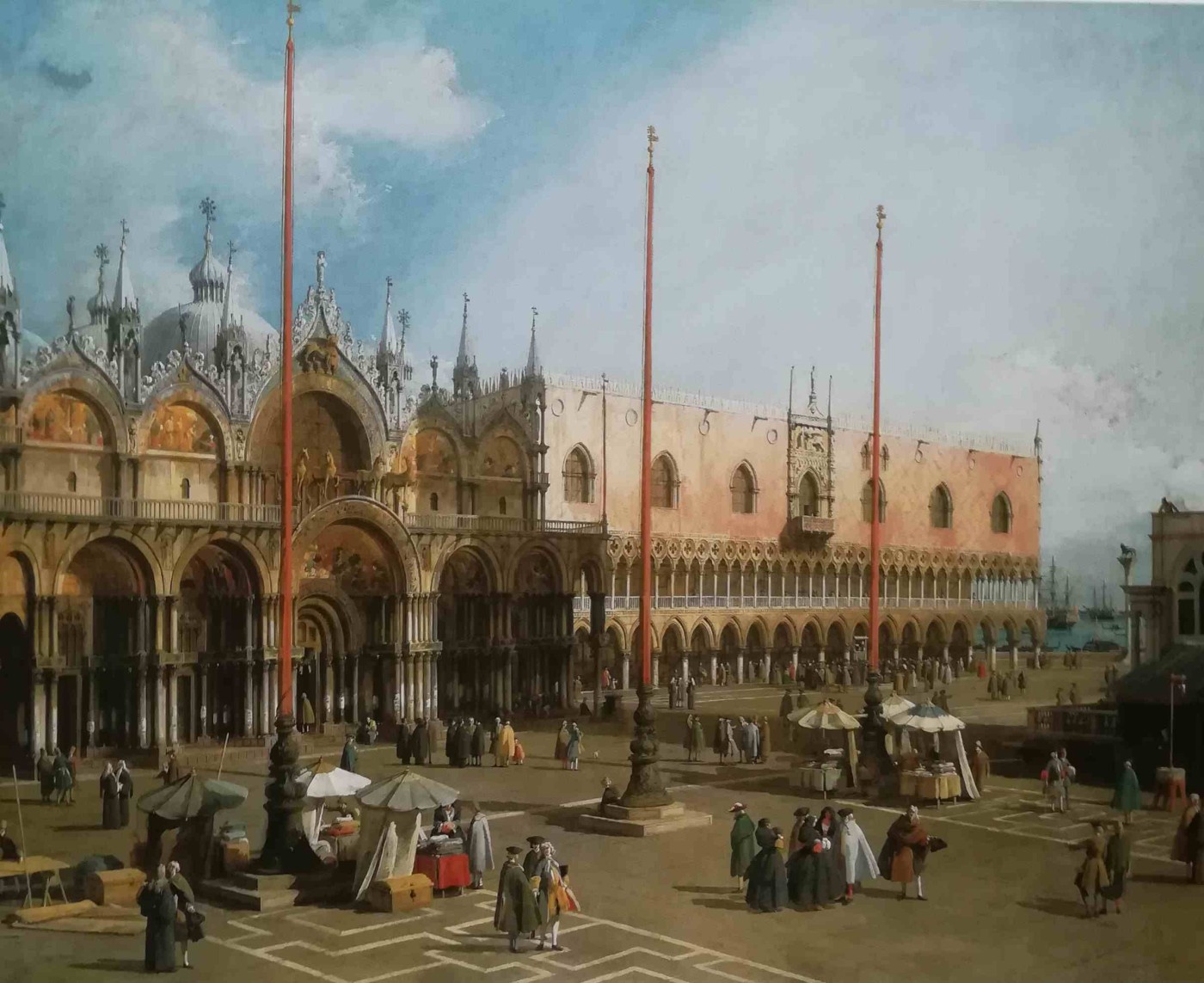 La piazza San Marco, verso Sud-est, con la basilica il Palazzo Ducale, Venezia, 1742/43