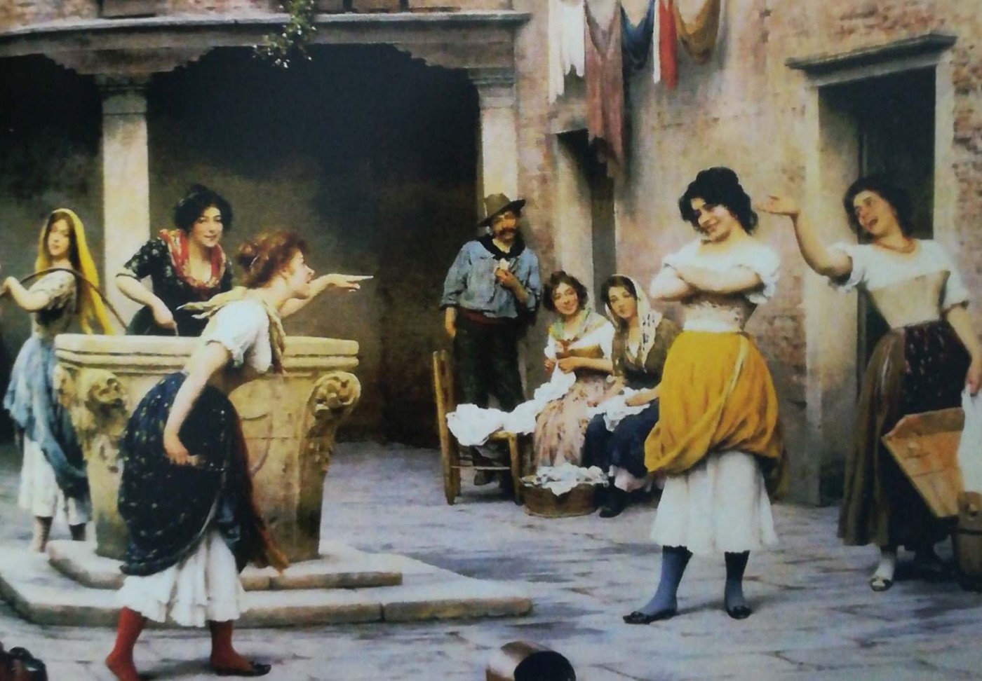 Girls at the well - Eugenio de Blaas, 1887 collezione privata