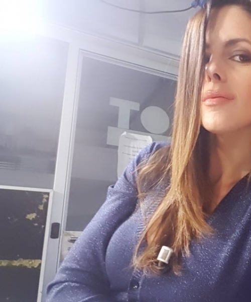 Nathalie Goitom microfonata per la diretta