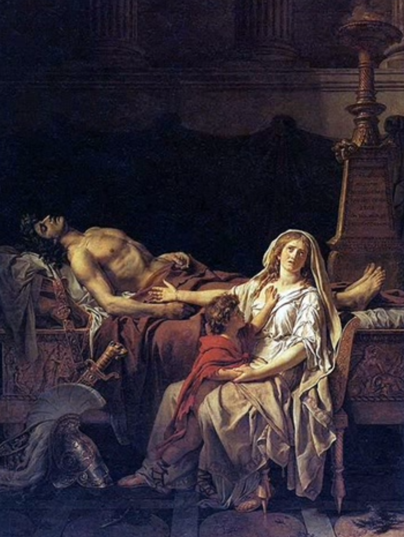 dipinto: Andromaca con Ettore morente