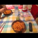 bucatini pronti per essere addentati